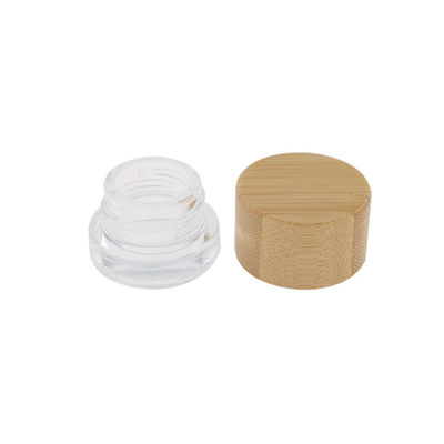 5 ml di barattolo di vetro concentrato con coperchio di bambù a prova di bambino per crema antiolica