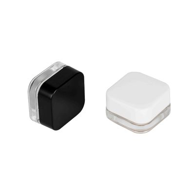 5 ml di contenitore di vetro di vetro trasparente e a prova di bambini con cappuccio bianco nero