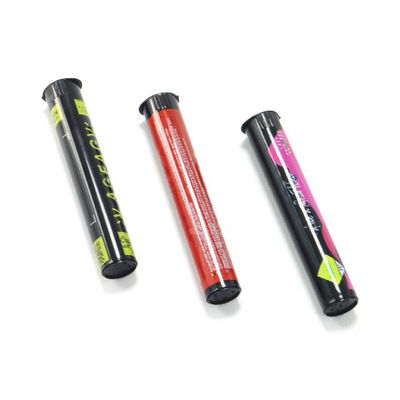 Imballaggio di  Contenitori a prova di bambini in plastica in PP Nero Bianco Custom Riutilizzabili Preroll Pop Top Tubes