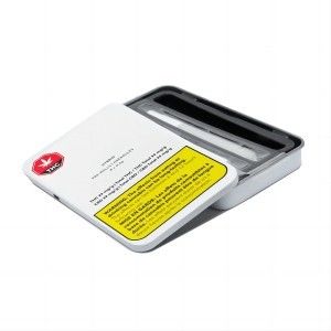Scatola di latta rettangolare a prova di bambini per lo stoccaggio sicuro di 0,5 g di preroll e prodotti commestibili