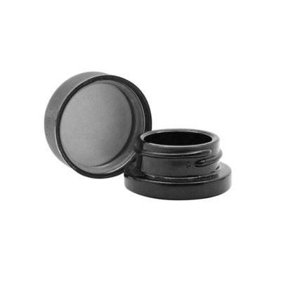 9 ml di contenitori di vetro concentrato a prova di bambini con parete spessa contenitori di vetro nero piccolo con tappo nero