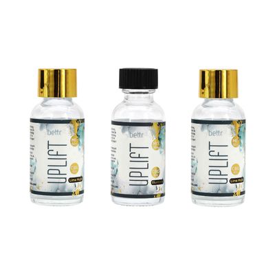 1 oz 30 ml Proof di perdita odore Airtight trasparente Bottiglia di vetro rotonda di Boston con coperchio a vite nero per olio essenziale Liquido Liquido di medicina