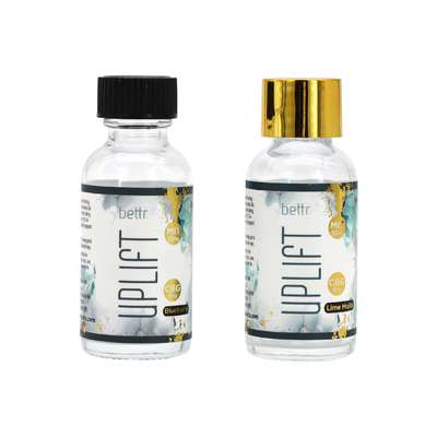 1 oz 30 ml Proof di perdita odore Airtight trasparente Bottiglia di vetro rotonda di Boston con coperchio a vite nero per olio essenziale Liquido Liquido di medicina