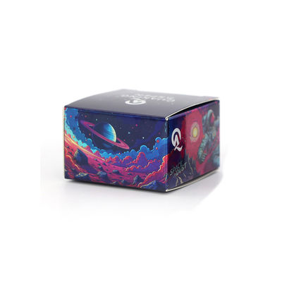 Vasetto per concentrati in vetro vuoto a prova di bambino Mini 5ml 7ml 9ml con stampa personalizzata Scatola di carta olografica con confezione di ghiaccio per olio e crema