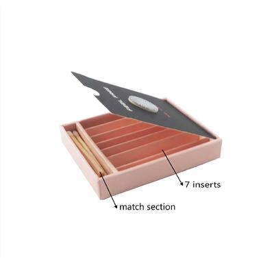Scatola per pre-roll in carta a prova di bambino con chiusura magnetica e scomparto per fiammiferi per coni pre-rollati, colore e dimensioni personalizzabili